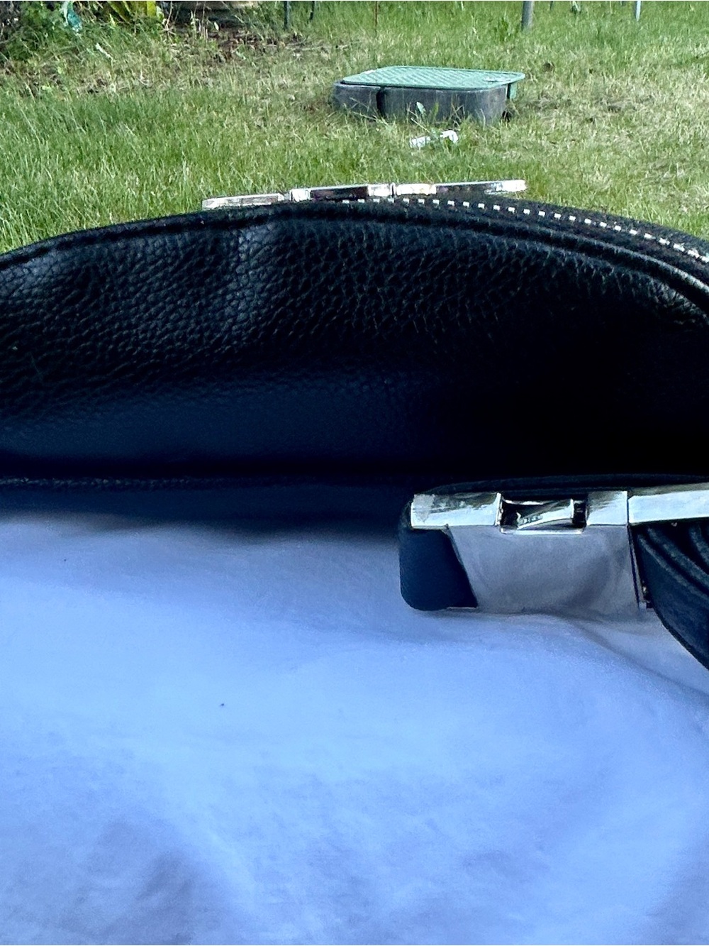 Vivienne Westwood Hilda Small Bum Bag in black grained leather. Like New! - Picture 6 of 8